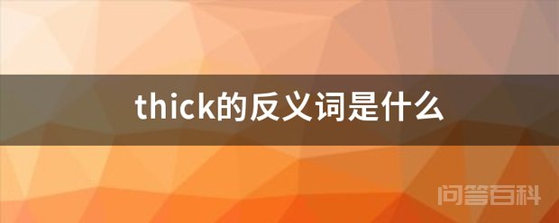 thick的反义词是开云手机站登录入口操作说明 反义词thin