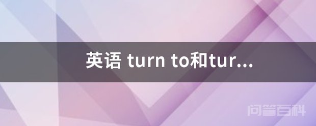 英语 turn to和turn turn to和turn into的
