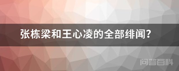 张栋梁和王心凌的全部绯闻? 《微笑PASTA》牵红线