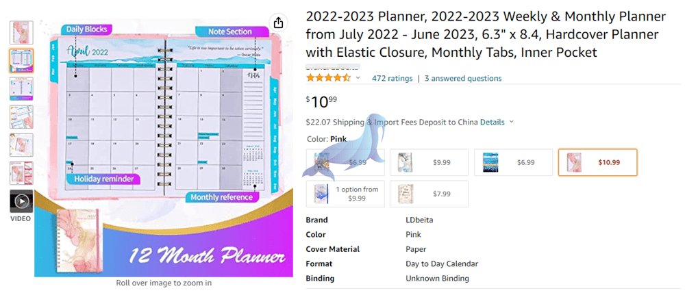 记事簿版权 planners copyright维权,案件号:22-cv-3740 起诉时间
