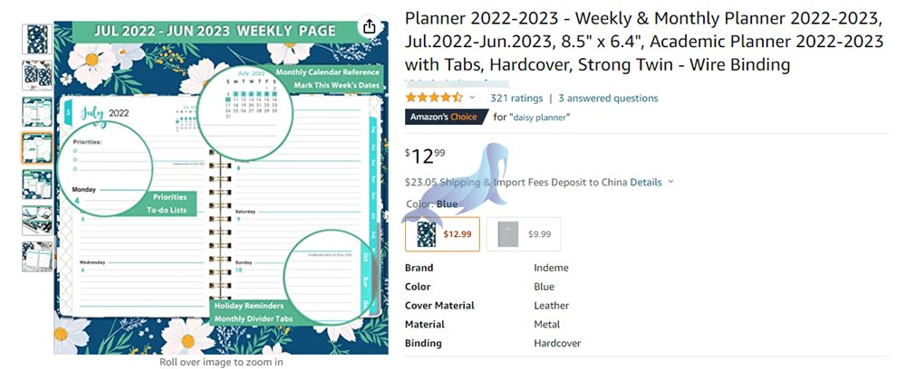 记事簿版权 planners copyright维权,案件号:22-cv-3740 2022/7/19