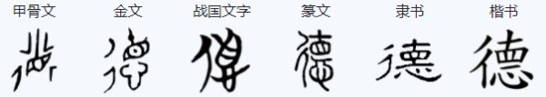 德字有几种写法? 德字有6种写法