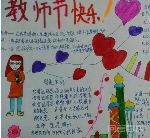 教师节手抄报图片大全简单又漂亮 同题参见