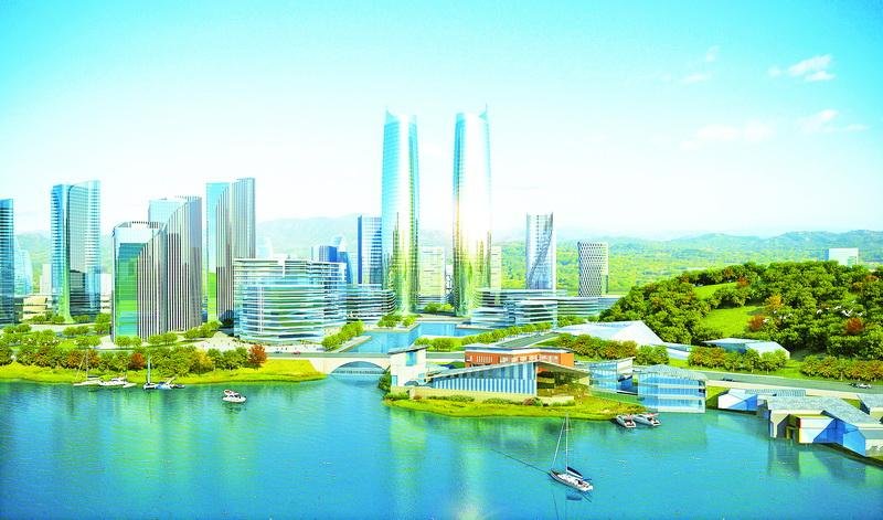 这是达城向西发展重要城市版图!复兴正兴,必将主导达州城“势” 凤凰山迤逦的脉峰线对岸