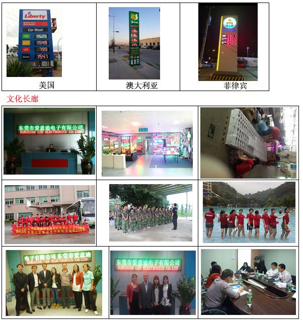 山东济南手机APP控制户外高亮8寸led油价显示屏厂家 led油价牌