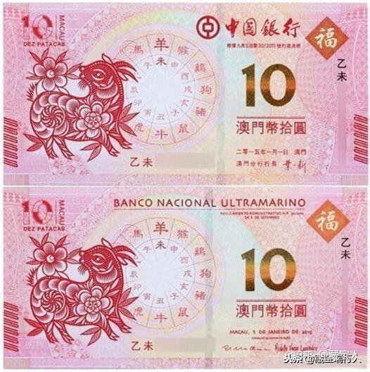 左下方为盲文面额标记
