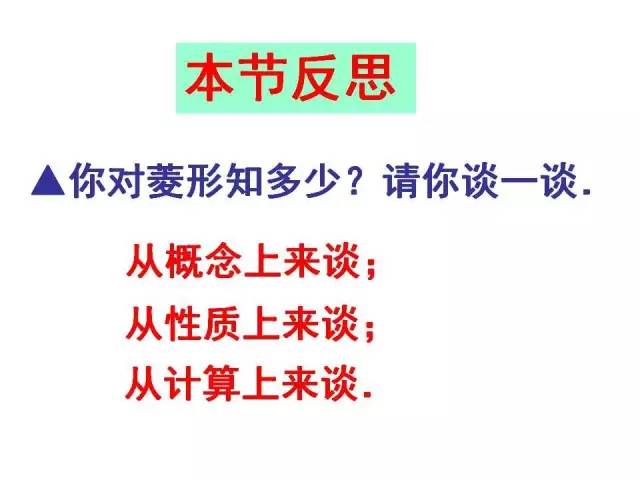 北师大版九上数学1.1 菱形的性质与判定 知识点精讲