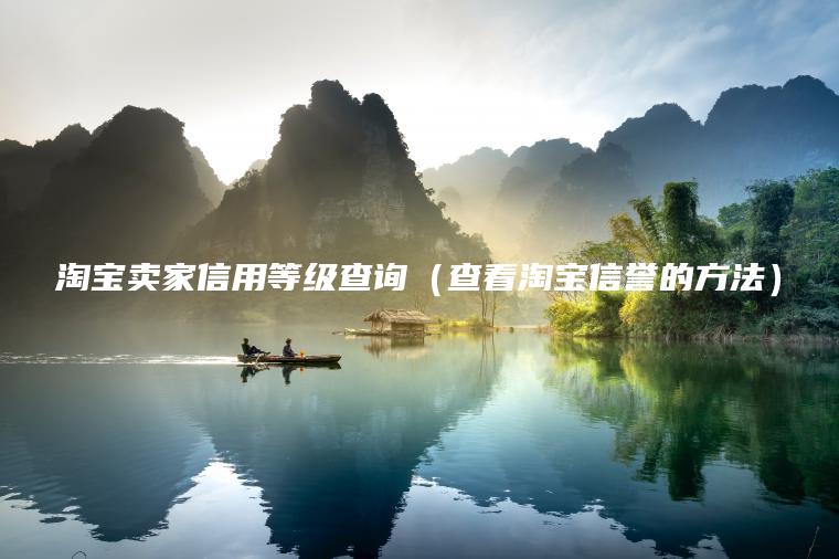 淘宝平台会对买卖双方进行信用评级