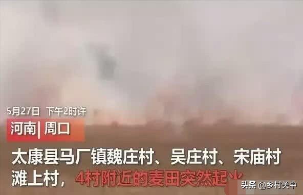 村民办丧事,周口400亩麦田起火,预估损失40万,怎么回事 同题参见