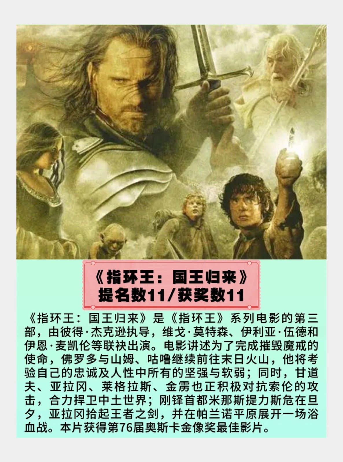 假期必看奥斯卡大片你看过几部呢 提名和获奖如下: