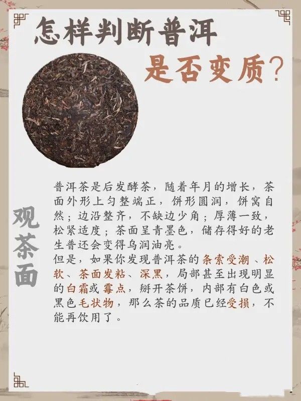 4个方法教你判断普洱是否变质 文章目录: